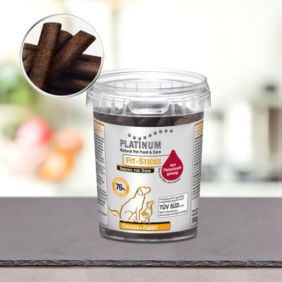 Platinum Fit-Sticks Kip + Konijn 300 g