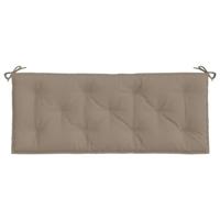 VidaXL Tuinbankkussens 2 st 120x50x7 cm oxford stof taupe - thumbnail