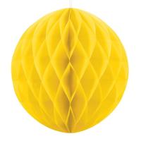 Gele honeycomb bol - 30 cm - thumbnail