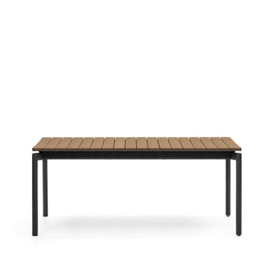Kave Home Uitschuifbare Tuintafel 'Canyelles' 180/240 x 100cm, kleur Naturel/Zwart Kave Home Uitschuifbare Tuintafel 'Canyelles' 180/240 x 100cm, kleur Naturel/Zwart