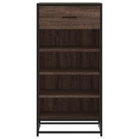 Schoenenrek 48x38x97,5 cm bewerkt hout bruin eikenkleurig - thumbnail