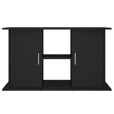 Aquariumstandaard 101x41x58 cm bewerkt hout zwart - thumbnail