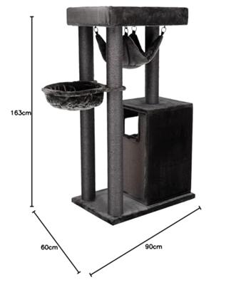 TRIXIE KRABPAAL AMADEUS XXL GRIJS 90X60X163 CM