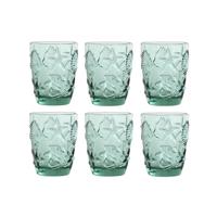 Glazenset Home ESPRIT Turkoois Kristal Mediterrane Met reliëf 290 ml (6 Stuks) - thumbnail