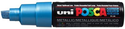 Uni Posca verfmarker 8k metallic blauw - beitelpunt 8mm Uni Posca verfmarker 8k metallic blauw - beitelpunt 8mm
