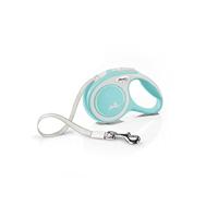 Flexi New Comfort Tape Grijs & Lichtblauw Extra Kleine 3m Intrekbare Hondenriem/Leiding voor honden tot 12kg/26lbs - thumbnail