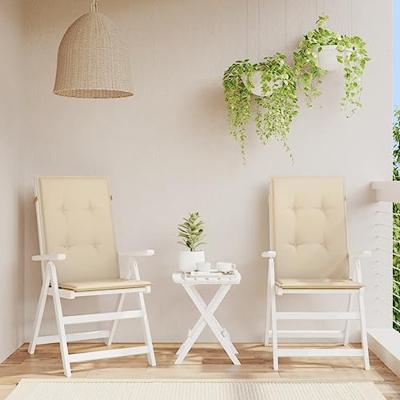 VidaXL Tuinstoelkussens 2 st hoge rug 120x50x3 cm stof beige VidaXL Tuinstoelkussens 2 st hoge rug 120x50x3 cm stof beige