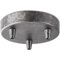 Light depot - plafondkap metaal 3 lichts - burned metal - Outlet