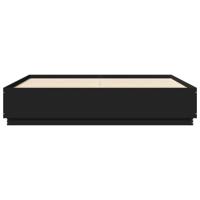 Bedframe massief hout zwart 200x200 cm - thumbnail