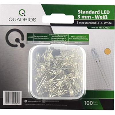 Quadrios LED-assortiment Warm-wit 3 mm 20 mA 3.0 V Quadrios LED-assortiment Warm-wit 3 mm 20 mA 3.0 V