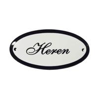 Deurbord emaille ovaal gebold Heren - thumbnail