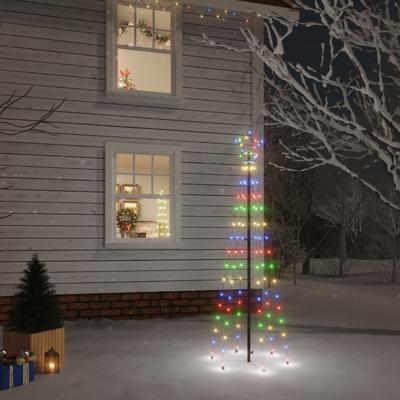 VidaXL Kerstboom met grondpin 108 led&apos;s meerkleurig 180 cm