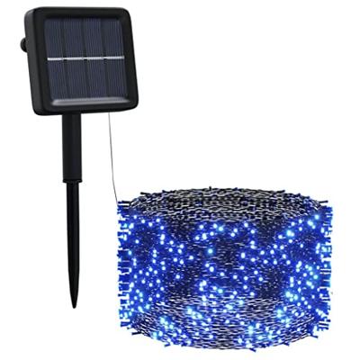 VidaXL 5 st lichtslinger met 200 led's solar binnen/buiten blauw