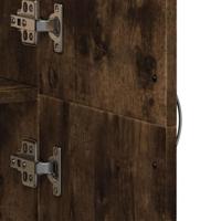 Archiefkast 60x32x153 cm bewerkt hout gerookt eikenkleurig - thumbnail