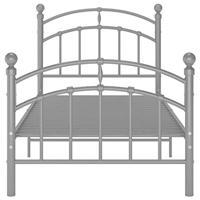 Bedframe metaal grijs 100x200 cm - thumbnail