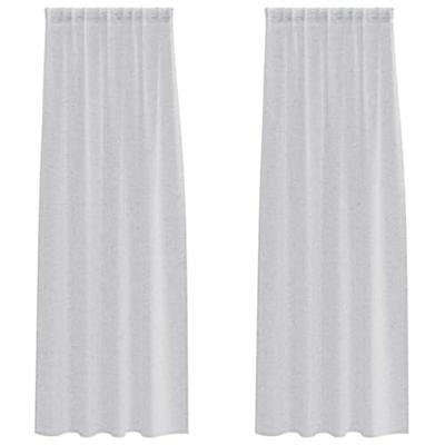 VidaXL Voile gordijn 2 pcs lichtgrijs 225 x 140 cm polyester