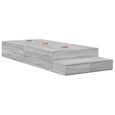 Opbergbedframe Grijs sonoma 236.5 x 80 x 31.5 cm Bewerkt hout