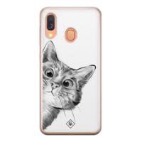 Samsung Galaxy A40 siliconen hoesje - Peekaboo - thumbnail