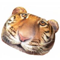 Kikkerland stressbal tijger 8 x 7 cm polyurethaan bruin - thumbnail