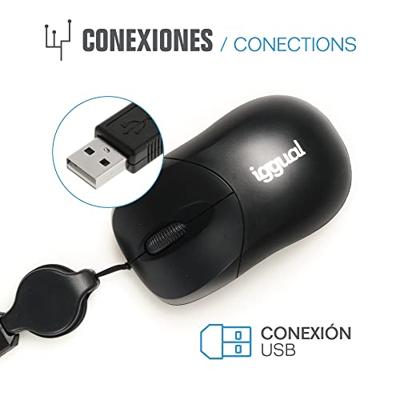 Muis iggual IGG316832 800 DPI RETRACTIL