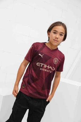 Manchester City 3rd Shirt Junior 2024/2025 - Maat 128 - Kleur: Rood | Soccerfanshop