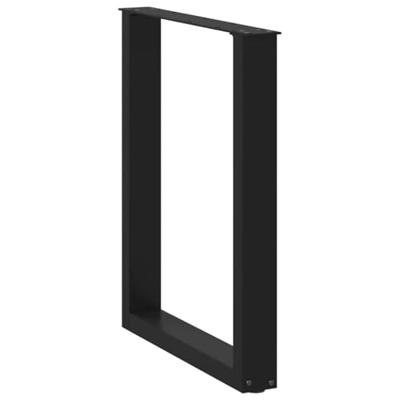 Eettafelpoten 2 st U-vormig 70x(72-73) cm staal zwart