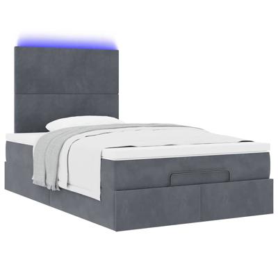 Ottoman bed met matrassen en LED's 120x200cm fluweel