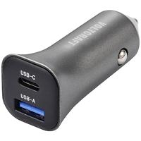 VOLTCRAFT CPS-38W/ 2 VC-RA381 USB-oplader 38 W 1x USB-A, 1x USB-C Zilver-zwart Auto - thumbnail