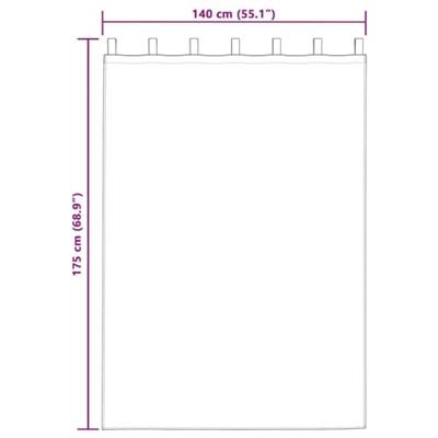 VidaXL Zwart-out gordijnen met ringen 2 pcs lichtblauw 175 x 140 cm