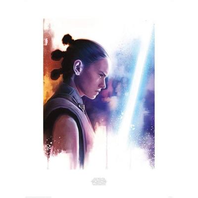 Kunstdruk Star Wars - The Last Jedi Rey Lightsaber Paint 60x80cm
