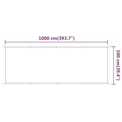 VidaXL Luifel verticaal 100x1000 cm oxford stof antracietkleurig