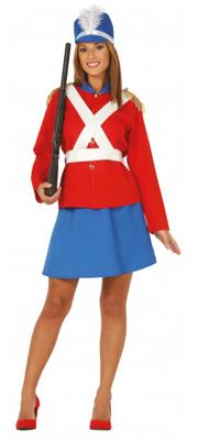 Dames kostuum Engelse soldaat