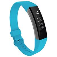 By Qubix - Compatible met Fitbit Alta HR siliconen bandje met gesp - Maat: Large - Zee Blauw - Compatible fitbit bandje - thumbnail