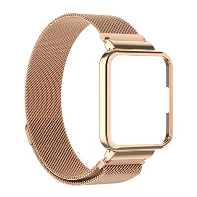 By Qubix - Milanese bandje met case - Champagne goud - Xiaomi Redmi Watch 2 (Lite)