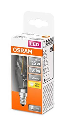 OSRAM HOMELIGHTING 4058075436565 LED-lamp Energielabel F (A - G) E14 Kaars gedraaid 2.5 W = 25 W Warmwit (Ø x l) 35 mm x 100 mm 1 stuk(s)