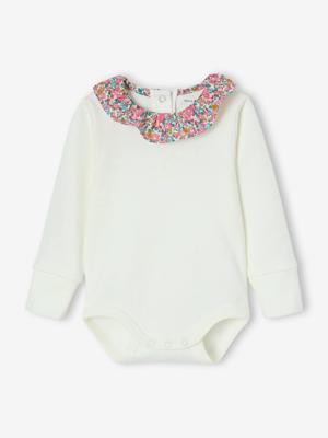 Meegroeipakje met kraag van Liberty-stof ENVIE DE FRAISE ecru