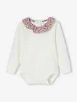 Meegroeipakje met kraag van Liberty-stof ENVIE DE FRAISE ecru - thumbnail