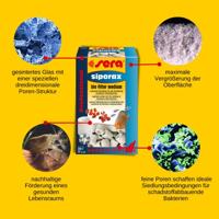 sera Siporax Aquariumfiltermateriaal, 1000 ml (290 g), maximale optimalisatie van biologische filtering, biofilter, medium, biologische filtering voor aquaria - thumbnail