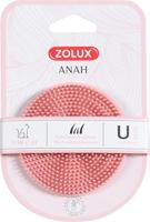 Zolux anah borstel rond rubber roze - thumbnail