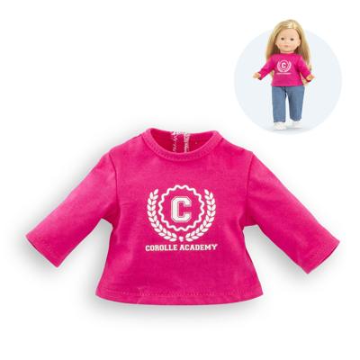 Corolle fuchsia t-shirt voor poppen, 36cm