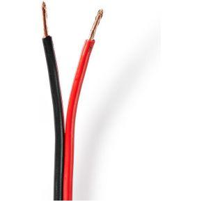 Nedis CABR2500BK1000 Speaker-kabel 2x 2,50 Mm2 100 M Op Rol Zwart/rood Nedis CABR2500BK1000 Speaker-kabel 2x 2,50 Mm2 100 M Op Rol Zwart/rood