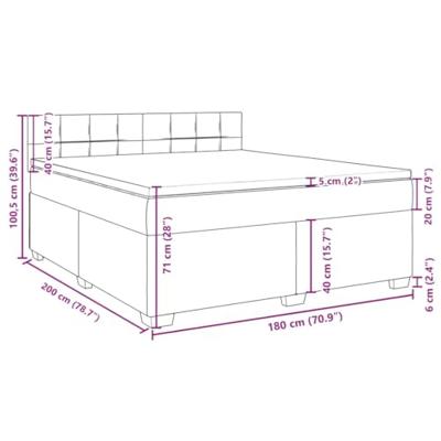 Boxspring met matras stof taupe 180x200 cm