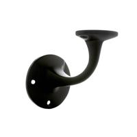 De Oude Deurklink Trapleuning houder zwart vlak - opschroevend - thumbnail