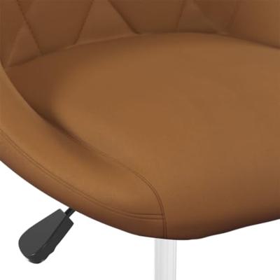 VidaXL Eetkamerstoelen draaibaar 2 st fluweel bruin VidaXL Eetkamerstoelen draaibaar 2 st fluweel bruin