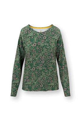 Pip Studio Tina Top Lange Mouw Daisy Dreams Groen XL