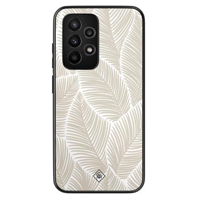Samsung Galaxy A53 hoesje - Palmy leaves beige Samsung Galaxy A53 hoesje - Palmy leaves beige