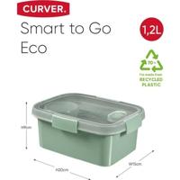 Curver Smart To Go Eco Lunchbox 1,2L + Bestekset + Sauscup - thumbnail