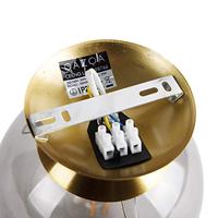 QAZQA Art deco plafondlamp messing met smoke glas - Pallon - thumbnail