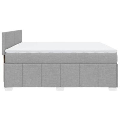 Boxspring met matras stof lichtgrijs 180x200 cm