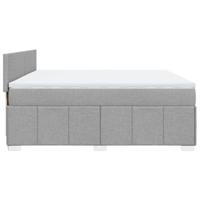 Boxspring met matras stof lichtgrijs 180x200 cm - thumbnail